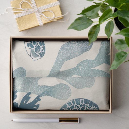 Een Zee Turtle Series Design 4 Tissuepapier (Geschenk)