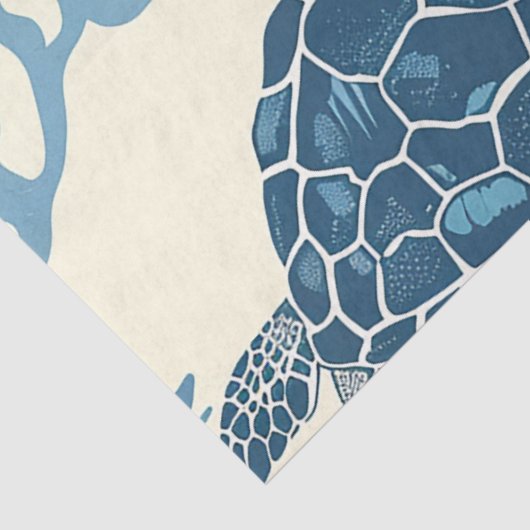 Een Zee Turtle Series Design 5 Tissuepapier (Detail)
