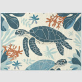 Een Zee Turtle Series Design 6 Tissuepapier (Voorkant)