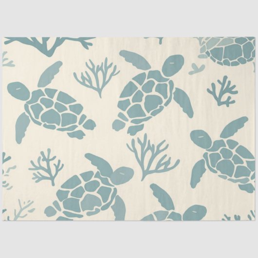 Een Zee Turtle Series Design 8 Tissuepapier (Voorkant)