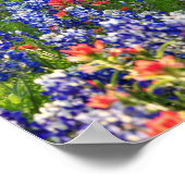 Een Zee van Blauwbijen en Indische penselen Poster (Hoek)