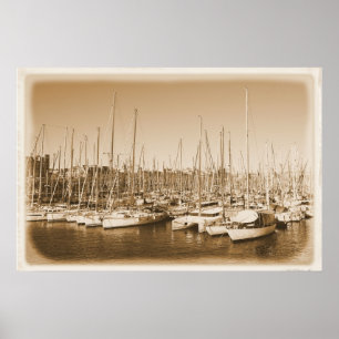 Een zee van masten - Barcelona Poster