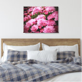 Een Zee van Roze Chrysanthema Canvas Afdruk (Insitu (Slaapkamer))