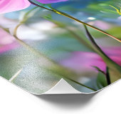 Een Zee van Roze: Kosmos Flowers in Bloom Foto Afdruk (Hoek)