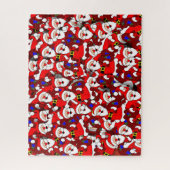 Een Zee van vrolijke kerstman Legpuzzel (Verticaal)