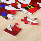 Een Zee van vrolijke kerstman Legpuzzel (Zijkant)