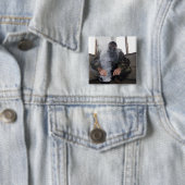 Een zee vult de gaskamer met meer CS-gas Vierkante Button 5,1 Cm (In situ)