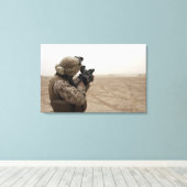 Een zee vuurt de M-32 Canvas Afdruk (Insitu (Houten vloer))