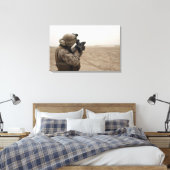 Een zee vuurt de M-32 Canvas Afdruk (Insitu (Slaapkamer))