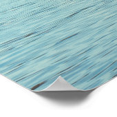 Een zeebaars met bergen en een palmboom poster (Hoek)