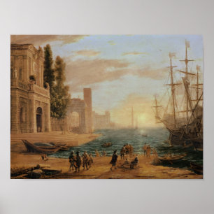 Een zeehaven, 1639 poster