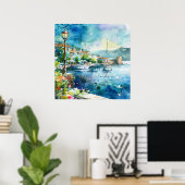 Een zeehaven poster (Thuiskantoor)