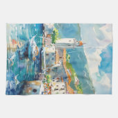 Een zeehaven theedoek (Horizontaal)