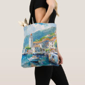 Een zeehaven tote bag (Dichtbij)