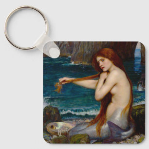 Een zeemeermin, c. 1900 door John Waterhouse Sleutelhanger
