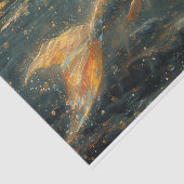 Een zeemeermin die op het wateroppervlak zit te gl tissuepapier (Detail)