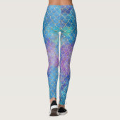 Een Zeemeermin Galaxy Serie Design 9 Leggings (Achterkant)