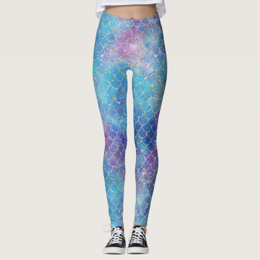 Een Zeemeermin Galaxy Serie Design 9 Leggings (Voorkant)