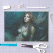 Een zeemeermin in de oceaan tissuepapier (Craft)