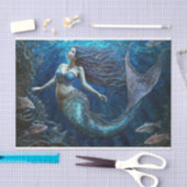 Een zeemeermin in de oceaandiepte tissuepapier (Craft)