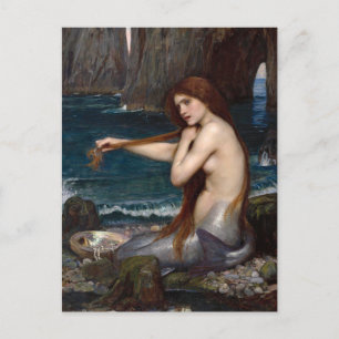 Een zeemeermin   John William Waterhouse Briefkaart
