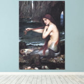 Een Zeemeermin John William Waterhouse Mythologisc Canvas Afdruk (Insitu (Houten vloer))