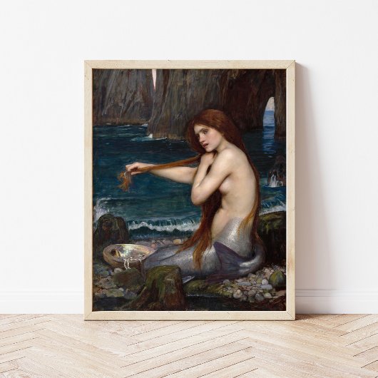 Een zeemeermin | John William Waterhouse Poster