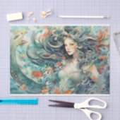 Een zeemeermin met Zeeen slang Tissuepapier (Craft)