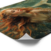 Een zeemeermin onder water poster (Hoek)