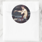 Een zeemeermin ronde sticker (Tas)