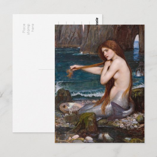 Een zeemeermin van John William Waterhouse 1900 CC Briefkaart (Voorkant / Achterkant)