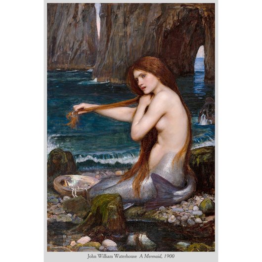 Een zeemeermin van John William Waterhouse 1900 CC Perfect Poster