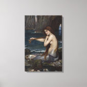 Een zeemeermin van John William Waterhouse Canvas Afdruk (Voorkant)
