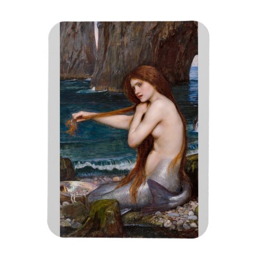 Een zeemeermin van John William Waterhouse Fine ar Magneet (Verticaal)