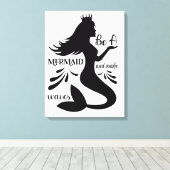 Een zeemeermin zijn en Waves Canvas afdrukken make (Insitu (Houten vloer))