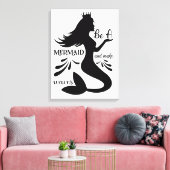 Een zeemeermin zijn en Waves Canvas afdrukken make (Insitu (Woonkamer))