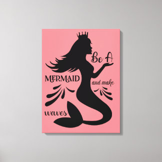 Een zeemeermin zijn en Waves Canvas afdrukken make