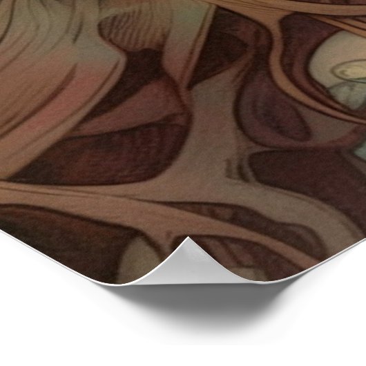 Een zeemeermin zingt tegen het poster van de zon (Hoek)