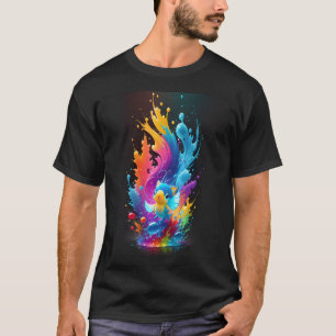 Een zeepaardvis op de bodem van de zee met koraal t-shirt