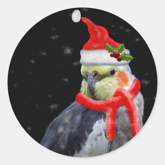 Een zeer berry-Kerst sticker (Voorkant)