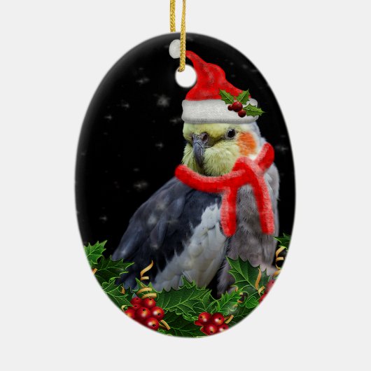 Een zeer Berry kerstversiering Keramisch Ornament (Achterkant)