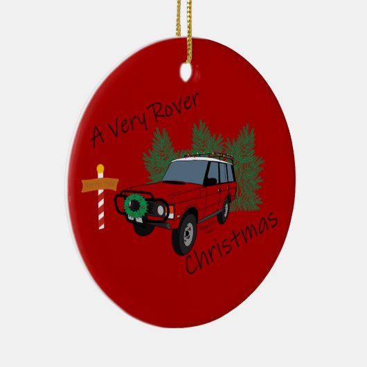 Een zeer breed kerstfeest keramisch ornament (Rechts)