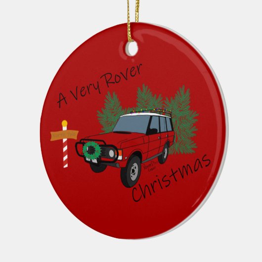 Een zeer breed kerstfeest keramisch ornament (Links)