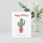 Een zeer Cactus kerstboom Briefkaart (Staand voorkant)