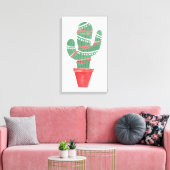 Een zeer Cactus kerstboom Canvas Afdruk (Insitu (Woonkamer))