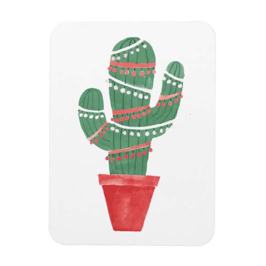 Een zeer Cactus kerstboom Magneet (Verticaal)