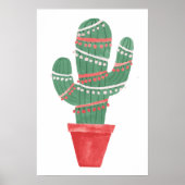 Een zeer Cactus kerstboom Poster (Voorkant)