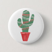 Een zeer Cactus kerstboom Ronde Button 5,7 Cm (Voorkant)