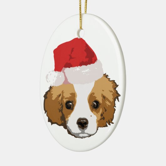 Een zeer Cavalier kerstfeest Keramisch Ornament (Links)