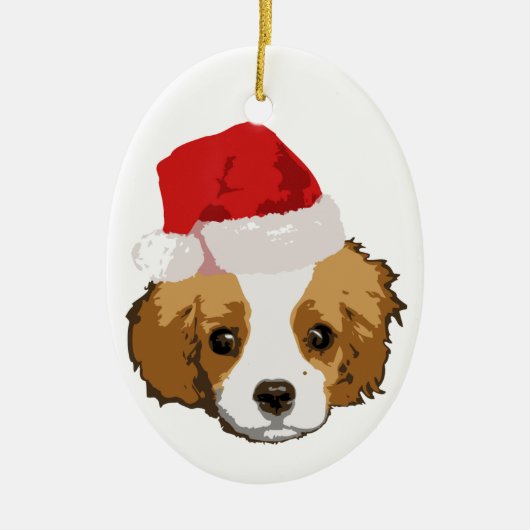 Een zeer Cavalier kerstfeest Keramisch Ornament (Voorkant)